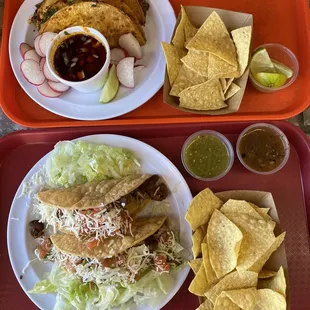 two plates of food
