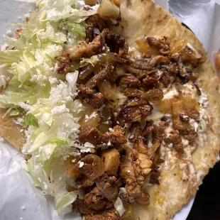 Al pastor quesadilla, very good