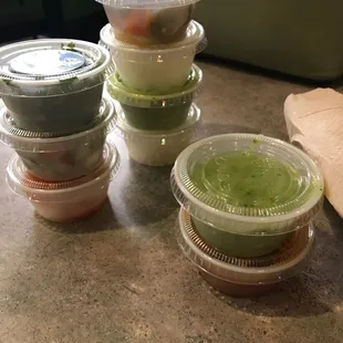 Ok so far so good nice small salsa bar! Nice variety of food