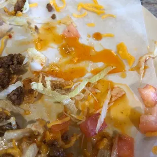 This is grease from one taco that had zero flavor