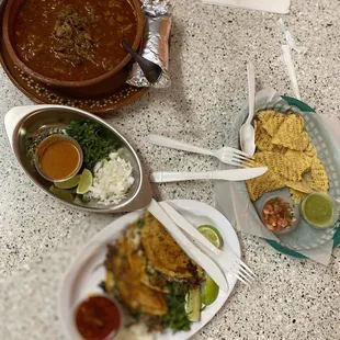 a variety of food items