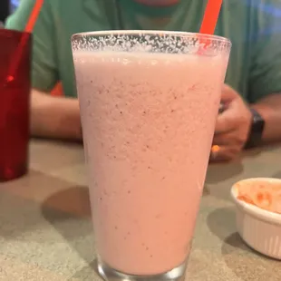 Strawberry Milk Shake-if you just like milk and strawberries with zero sweetener then this is for you. They do not add anything to sweeten.