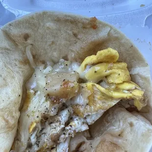 Egg cheese &amp; potato taco