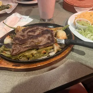 Carne Asada Platillo looked good but had no flavor.