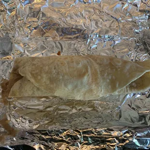 Bean and cheese on flour
