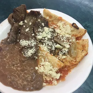 a plate of mexican food