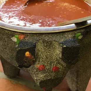 Homemade hot sauce.