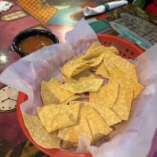 Complimentary chips &amp; Salsa