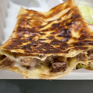 Lengua Quesadilla La Penca Close Up