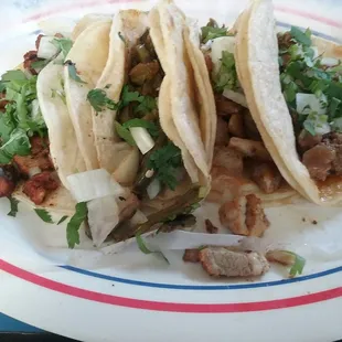 Pastor, Nopalitos, carnitas, Barbacoa