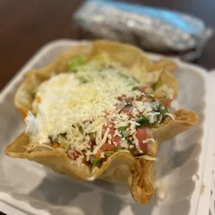 Taco Salad. Lengua is soft and tender!