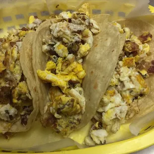 Regular tortilla $.99 Breakfast Tacos