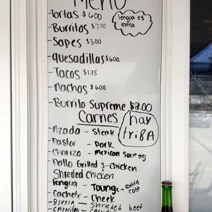 Menu May 31, 2018