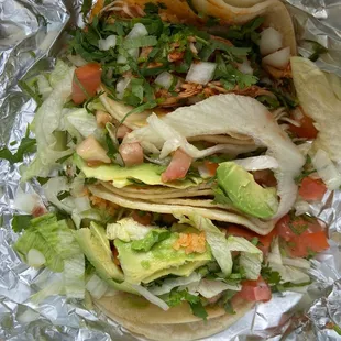 a close up of a taco