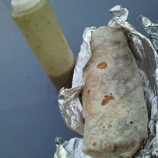 This 12" Barbacoa burrito must weigh almost 2 pounds of pure tastiness