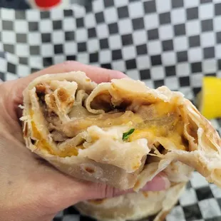 Bean and cheese burrito