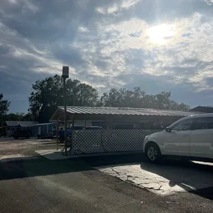 a taqueria in a parking lot
