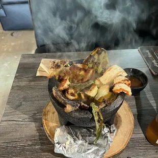 a plate of food on a table