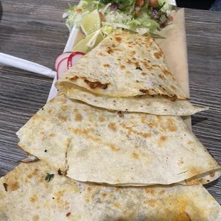 Chicken quesadilla (it was huge)