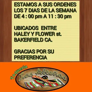 a sign for a taqueria