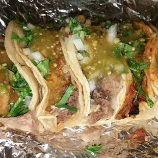 And finally the view of my to go tacos... they look as good as they taste...