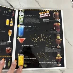 Drink Menu- fair prices!