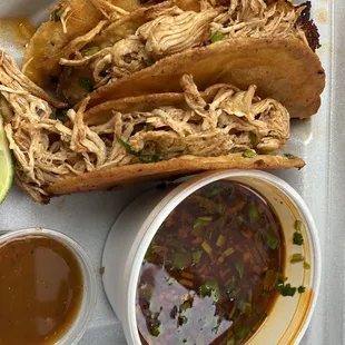 Chicken birria tacos
