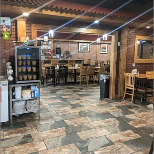 This area has some sort of bar, it's basically unused.