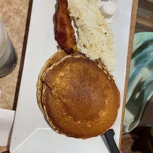 Pancakes, Bacon, Egg White