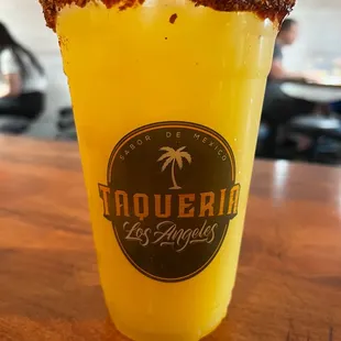 Mango agua fresca with chamoy