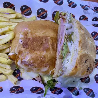 Jamon Torta and Fries