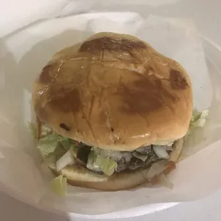 Mexican burger with egg