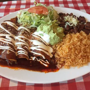 Big portion of enchiladas