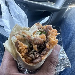 Inside my Carne Asada Burrito