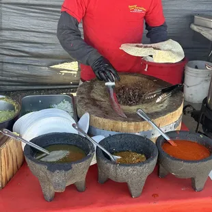 a woman preparing food