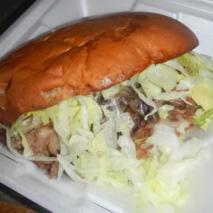 ANOTHER torta with lengua. Remembered to ask for no jalap&apos;s this time.
