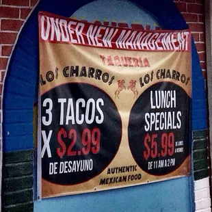 Under new management - Taqueria Los Charros: Magnolia Park, Houston, TX