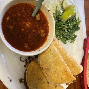 Consommé and quesibirria tacos