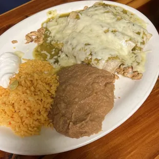 Enchiladas verdes suizas with chicken