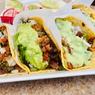 Al pastor and asada tacos