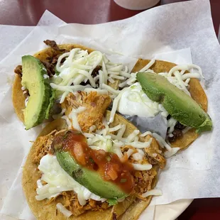 Tacos  Al pastor, steak and Pollo Adobado