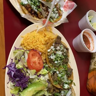 Taco Dinner Lengua Taco