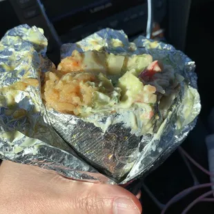 Super shrimp burrito