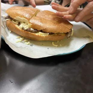My son's torta. He likes it plain but it comes stacked. We appreciated how they made it how he likes it (kid friendly).
