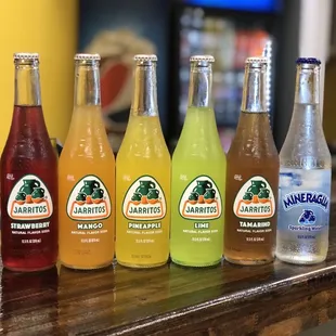 a variety of beverages