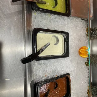 Three lonely gringo style salsas