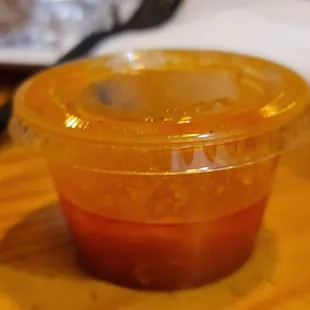 Salsa that was half way full that I didn't check before using.