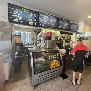 a woman ordering food