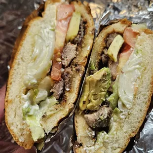 Lengua torta $10.99 + tax - skimp on the meat