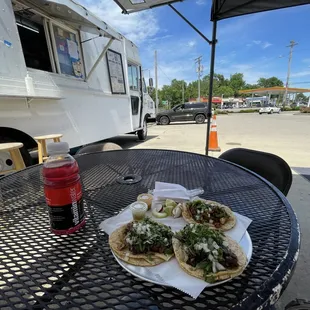 outside, tacos